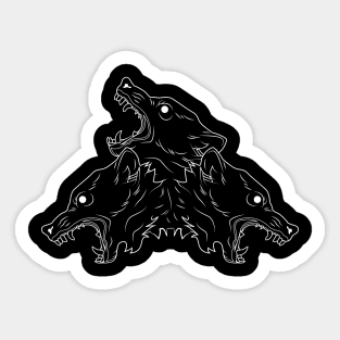 Cerberus Triskelion Sticker